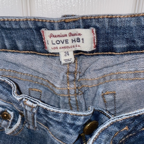 Denim Jeans size 24 straight leg low rise - Picture 3 of 6